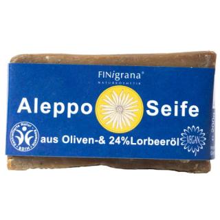 Aleppo Seife Olivenöl& 24% Lorbeeröl - handgeschn.
